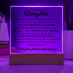 TO MY DAUGHTER CHAPITRES PLAQUE CARRÉE