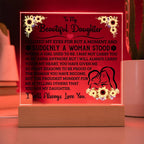 PLAQUE CARRÉE EN ACRYLIQUE À MA FILLE