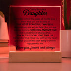 TO MY DAUGHTER CHAPITRES PLAQUE CARRÉE