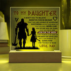 À MA FILLE PLAQUE VIKING CARRÉE EN ACRYLIQUE
