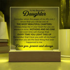 TO MY DAUGHTER CHAPITRES PLAQUE CARRÉE