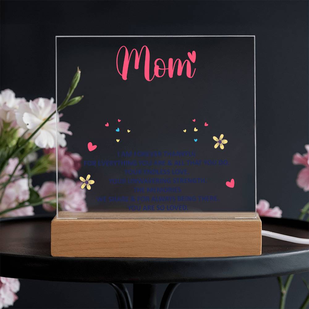 Lot acrylique souvenir - maman - Je te serai éternellement reconnaissant