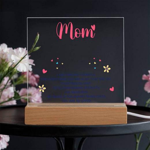 Lot acrylique souvenir - maman - Je te serai éternellement reconnaissant