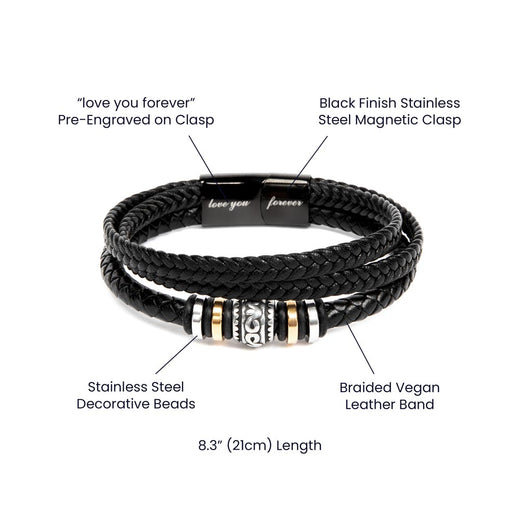 Je t'aime pour toujours À mon petit-fils Bracelet Crois profondément