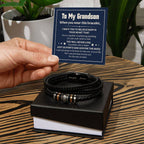 Bracelet « Je t'aimerai pour toujours » à mon petit-fils, impossible de le perdre