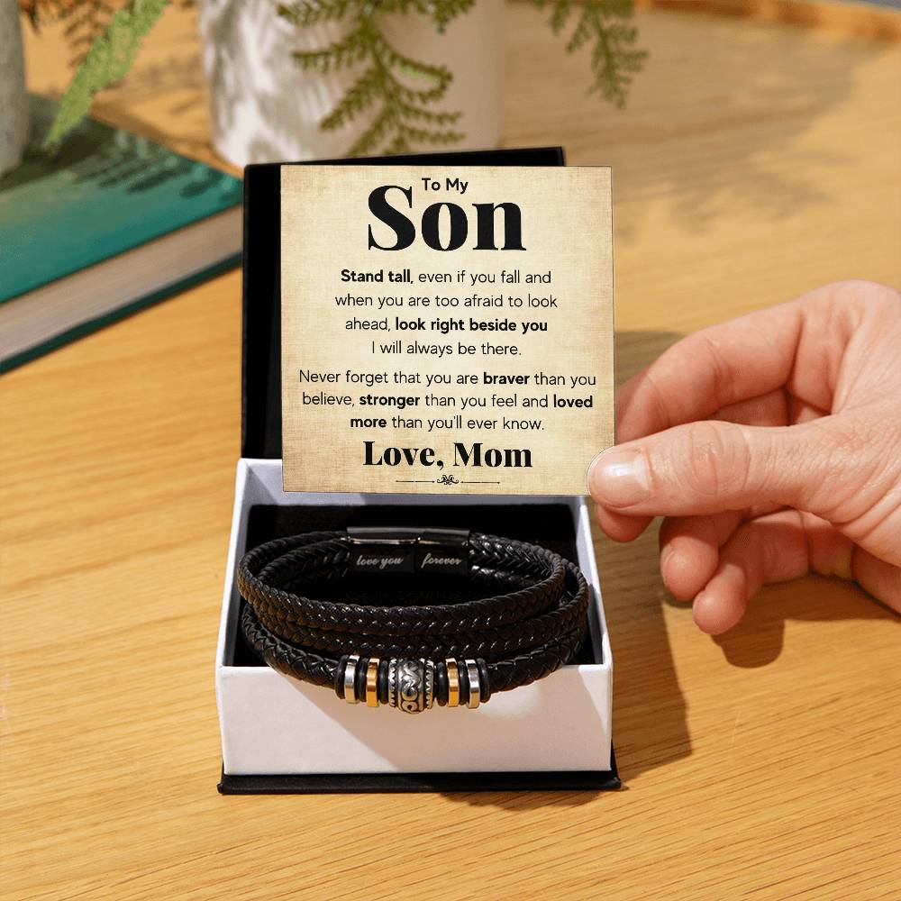 À MON FILS BRACELET TIENS-TOI DROIT