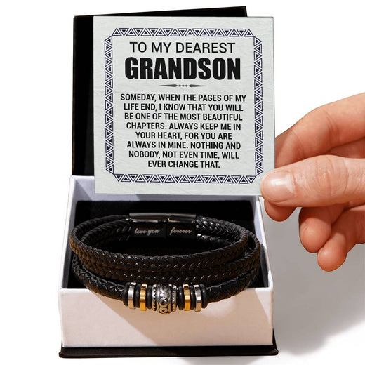 Love You Forever À Mon Petit-Fils Bracelet Pages De Ma Vie