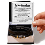 Je t'aime pour toujours À mon petit-fils Bracelet Crois profondément