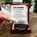 Je t'aime pour toujours À mon petit-fils Bracelet Crois profondément