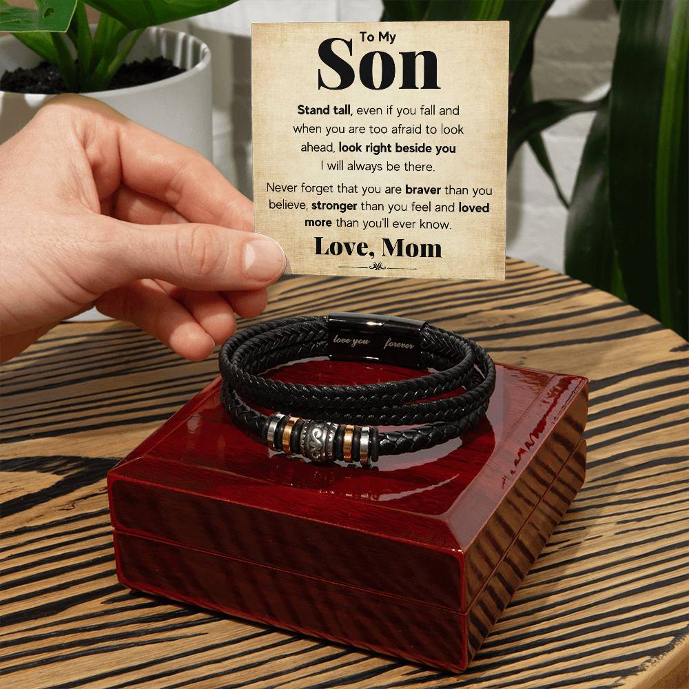 À MON FILS BRACELET TIENS-TOI DROIT