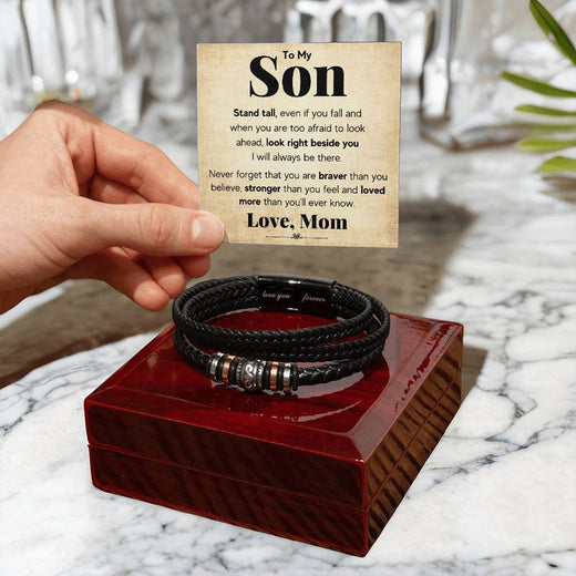 À MON FILS BRACELET TIENS-TOI DROIT