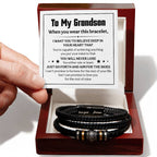 Je t'aime pour toujours À mon petit-fils Bracelet Crois profondément