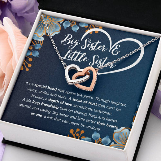 COFFRET CADEAU COLLIER DOUBLE CŒUR POUR MA SŒUR