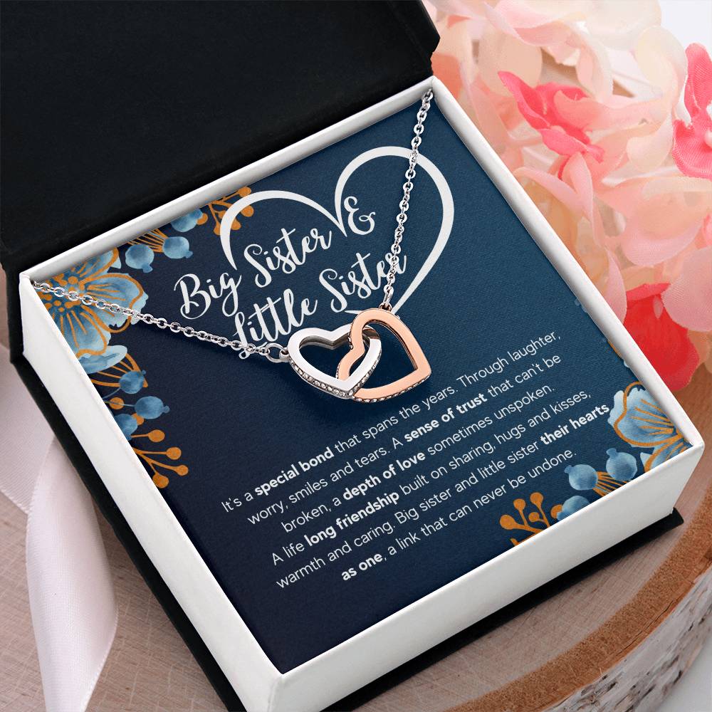COFFRET CADEAU COLLIER DOUBLE CŒUR POUR MA SŒUR