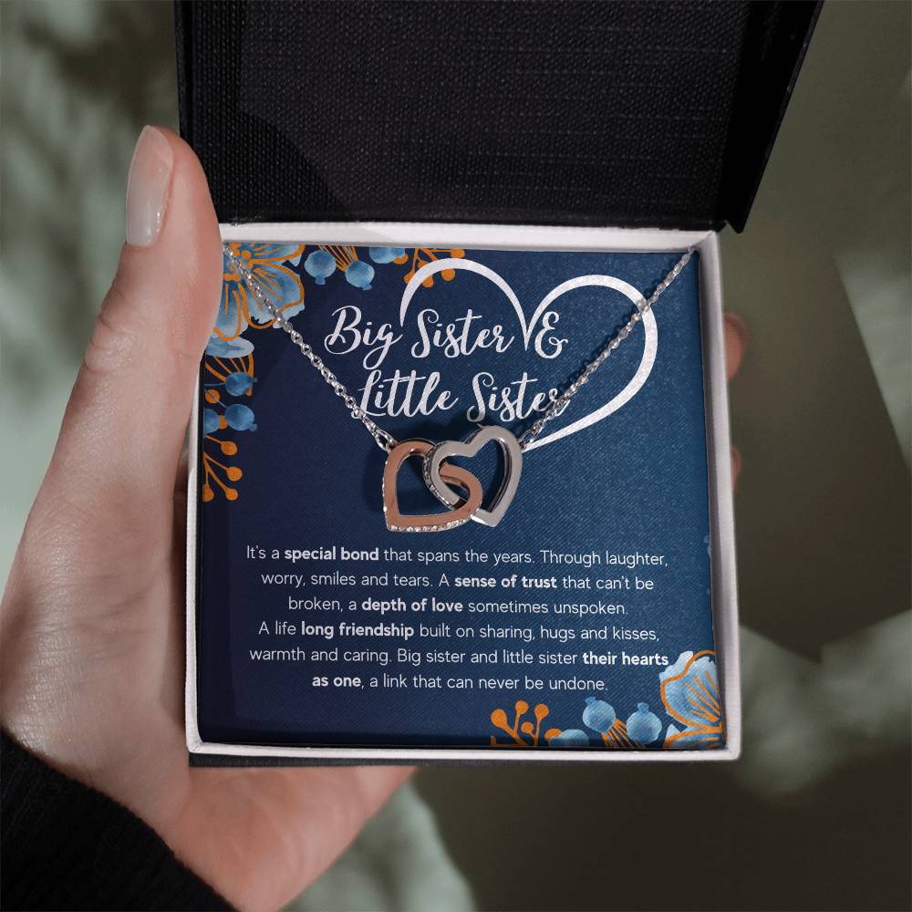 COFFRET CADEAU COLLIER DOUBLE CŒUR POUR MA SŒUR