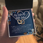 COFFRET CADEAU COLLIER DOUBLE CŒUR POUR MA SŒUR