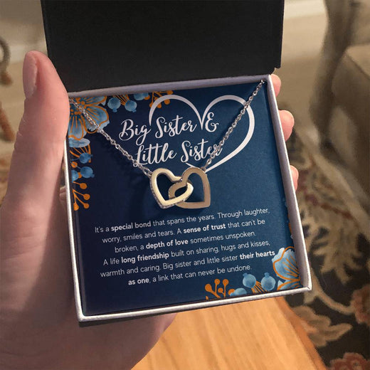 COFFRET CADEAU COLLIER DOUBLE CŒUR POUR MA SŒUR