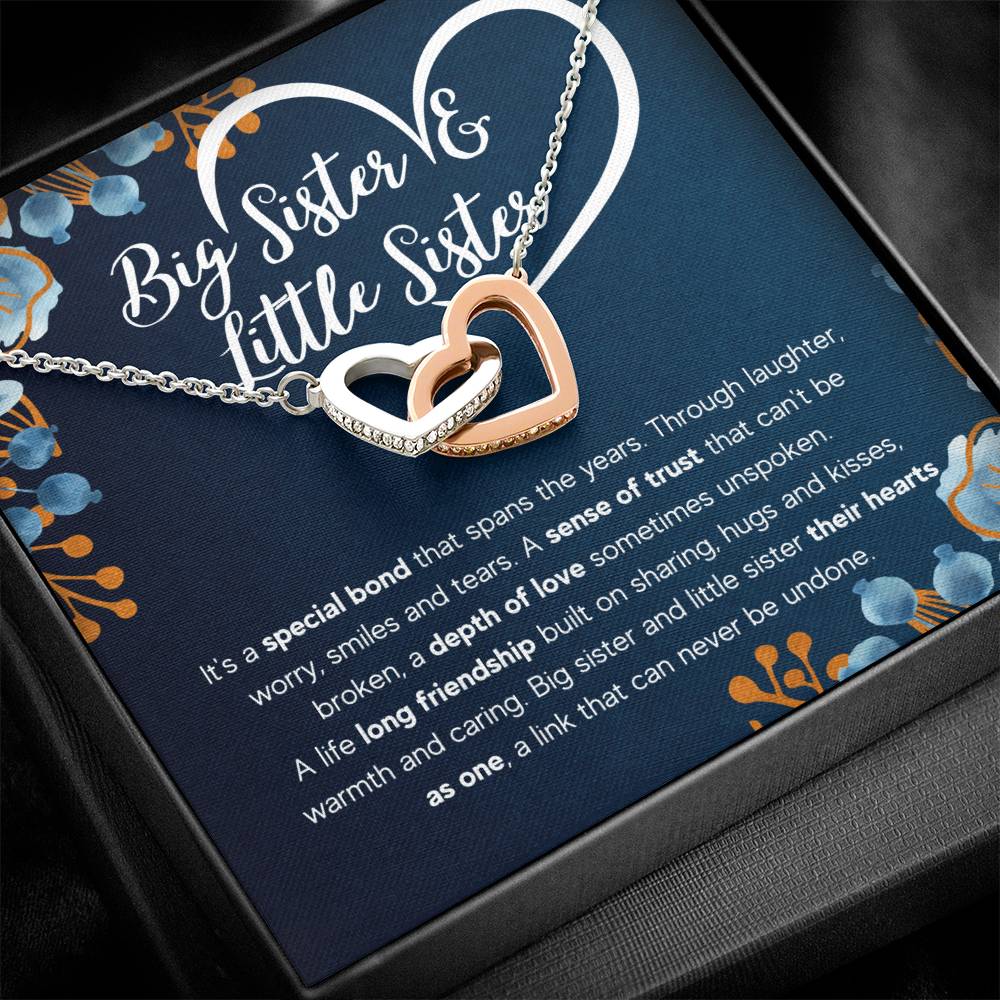 COFFRET CADEAU COLLIER DOUBLE CŒUR POUR MA SŒUR