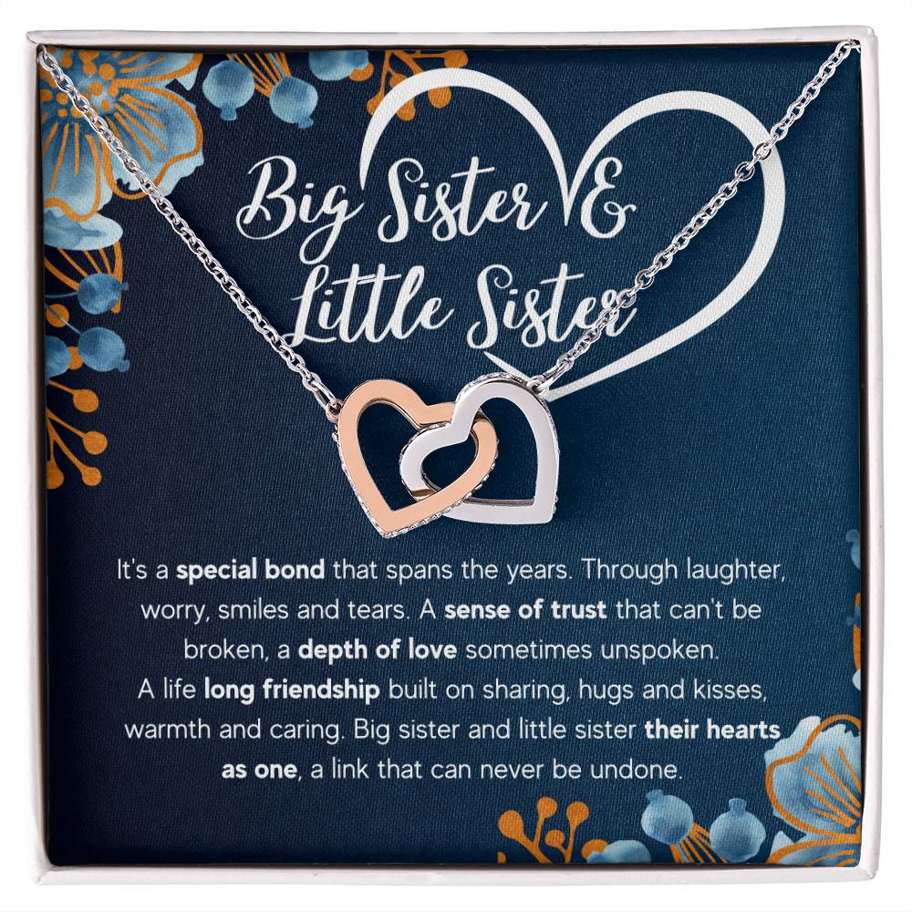 COFFRET CADEAU COLLIER DOUBLE CŒUR POUR MA SŒUR