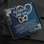 COFFRET CADEAU COLLIER DOUBLE CŒUR POUR MA SŒUR