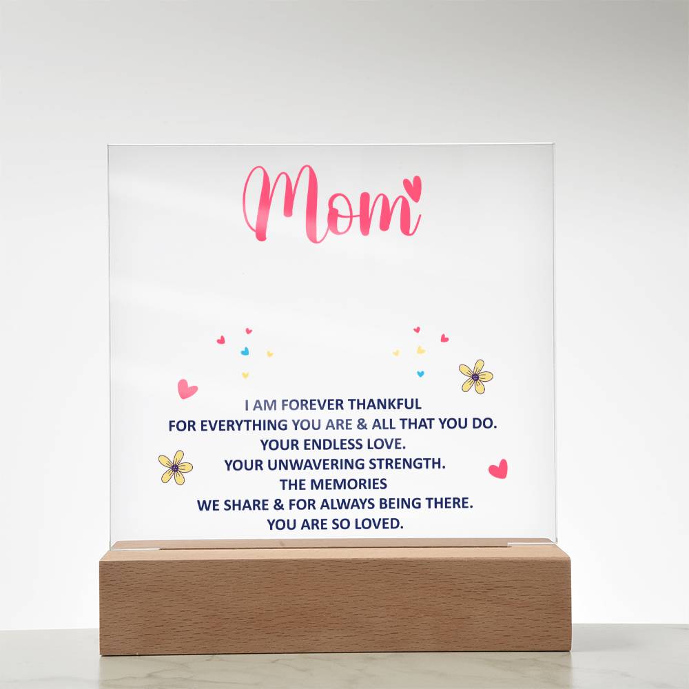 Lot acrylique souvenir - maman - Je te serai éternellement reconnaissant