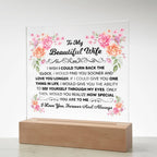 À MA MAGNIFIQUE ÉPOUSE PLAQUE CARRÉE EN ACRYLIQUE 1