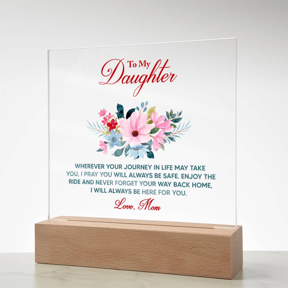 Ensemble acrylique souvenir - À ma fille Où que le chemin de la vie te mène