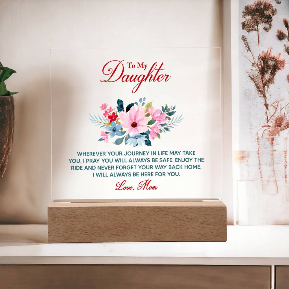 Ensemble acrylique souvenir - À ma fille Où que le chemin de la vie te mène