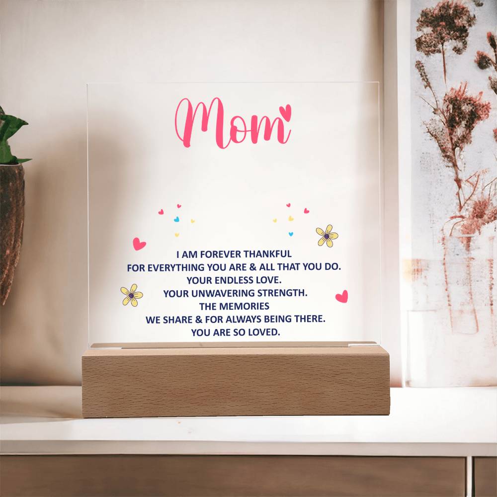 Lot acrylique souvenir - maman - Je te serai éternellement reconnaissant