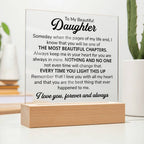 TO MY DAUGHTER CHAPITRES PLAQUE CARRÉE