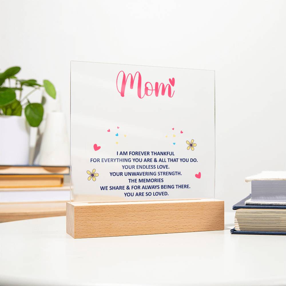 Lot acrylique souvenir - maman - Je te serai éternellement reconnaissant