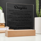 TO MY DAUGHTER CHAPITRES PLAQUE CARRÉE