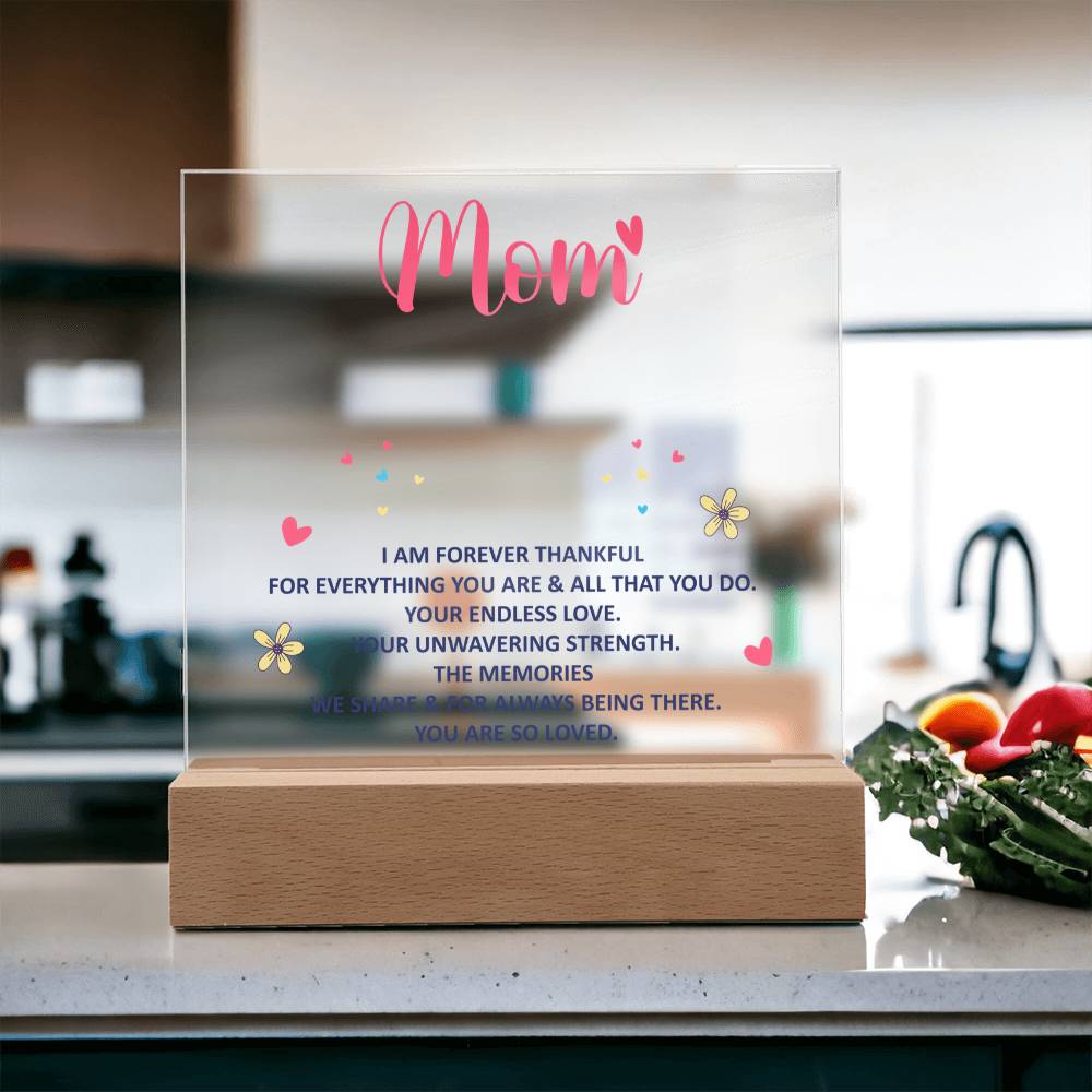 Lot acrylique souvenir - maman - Je te serai éternellement reconnaissant