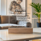 TO MY DAUGHTER CHAPITRES PLAQUE CARRÉE