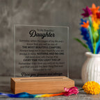 TO MY DAUGHTER CHAPITRES PLAQUE CARRÉE