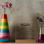 TO MY DAUGHTER CHAPITRES PLAQUE CARRÉE