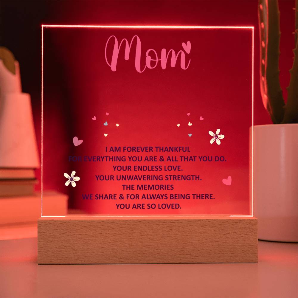 Lot acrylique souvenir - maman - Je te serai éternellement reconnaissant