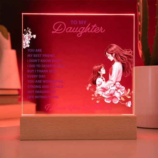Ensemble-souvenir en acrylique -À ma fille - TU ES MA MEILLEURE AMIE