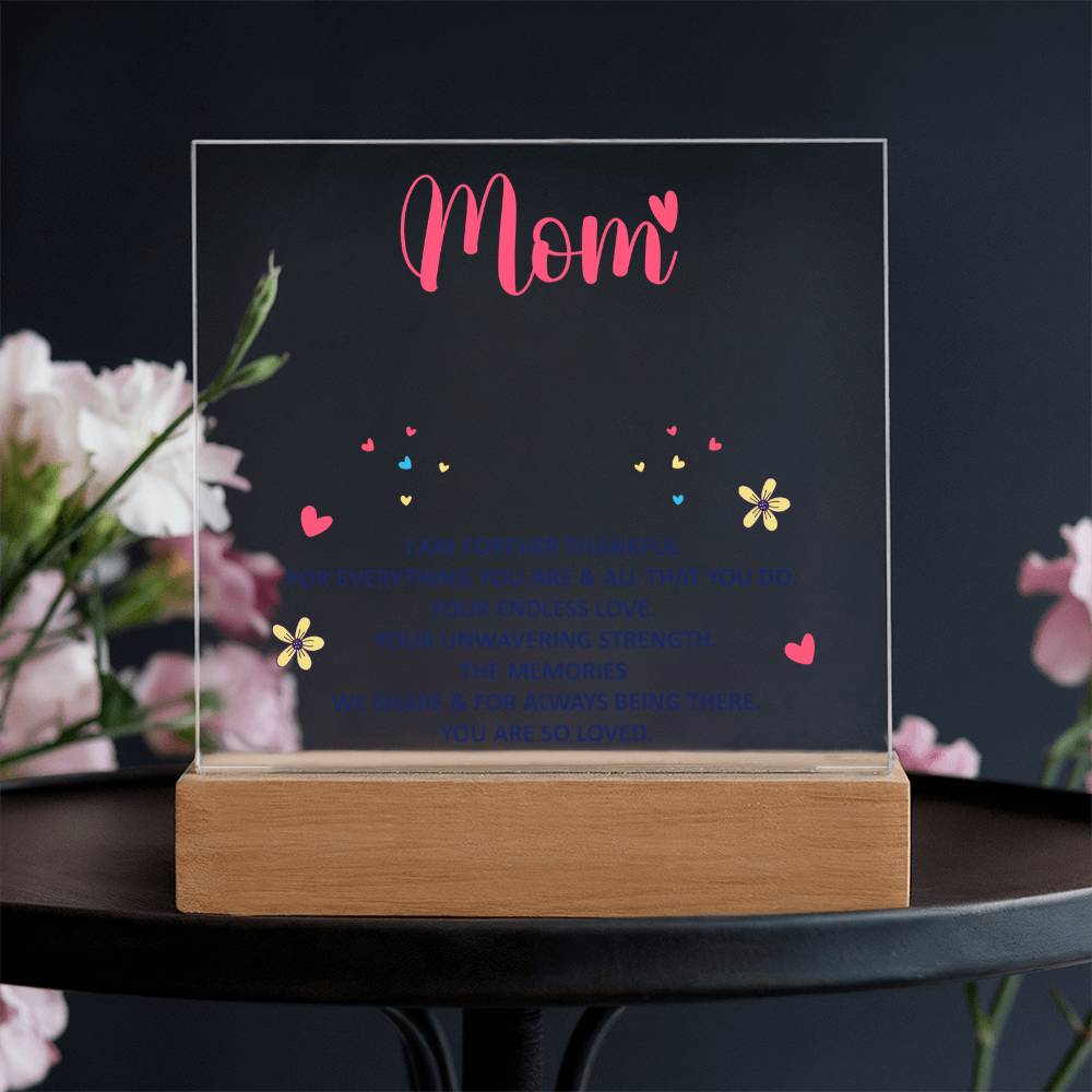 Lot acrylique souvenir - maman - Je te serai éternellement reconnaissant
