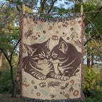 Chatons câlins - Couverture tissée