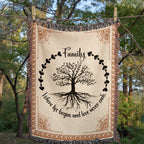 Couverture tissée Arbre celtique, Racines familiales