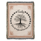 Couverture tissée Arbre celtique, Racines familiales