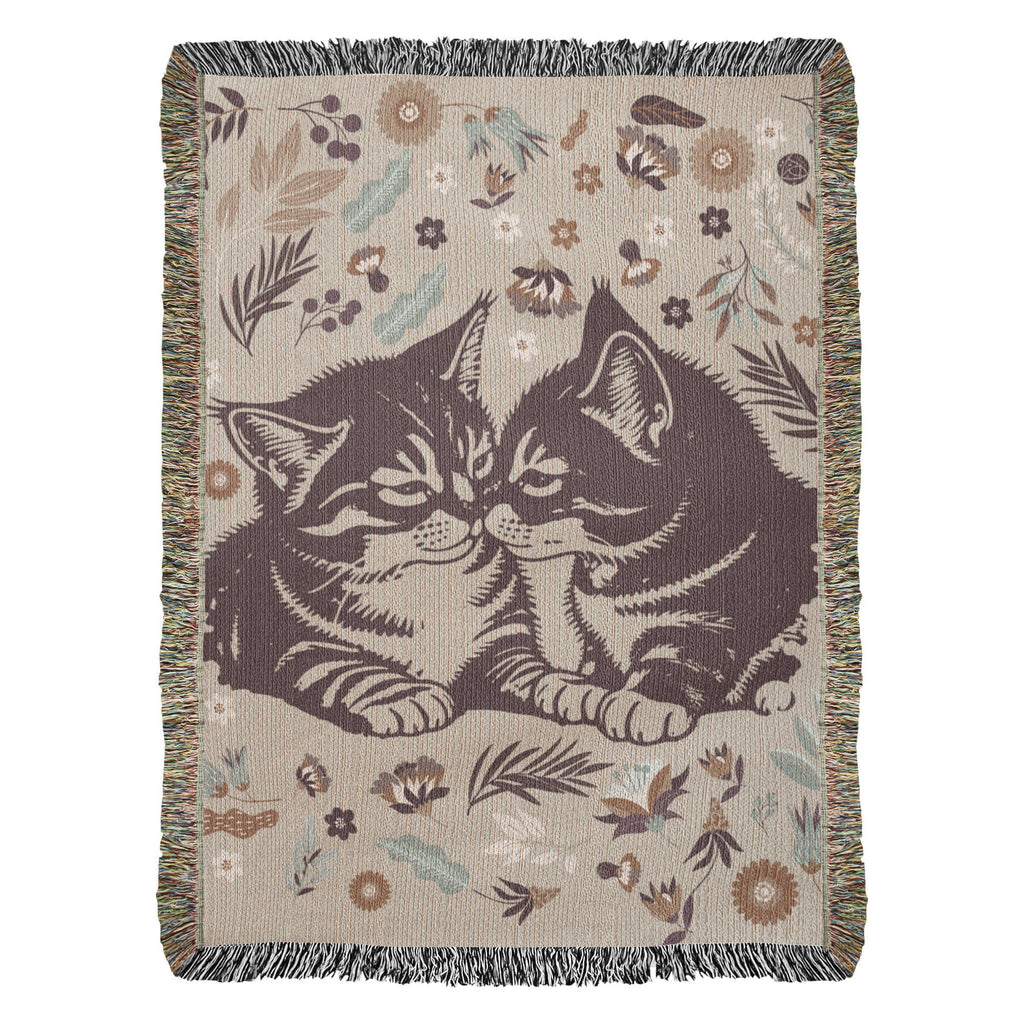 Chatons câlins - Couverture tissée