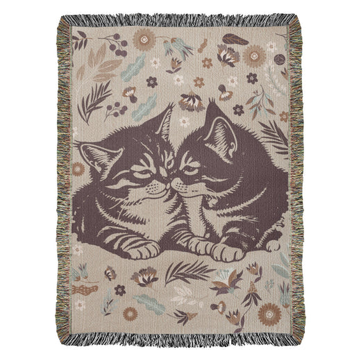 Chatons câlins - Couverture tissée