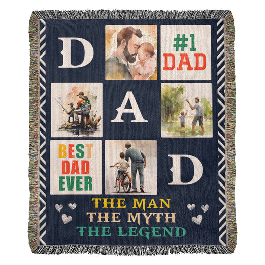 Meilleur papa du monde - Couverture tissée