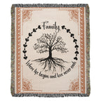 Couverture tissée Arbre celtique, Racines familiales
