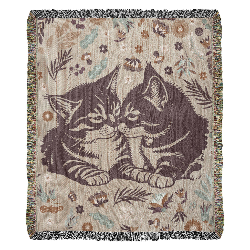 Chatons câlins - Couverture tissée