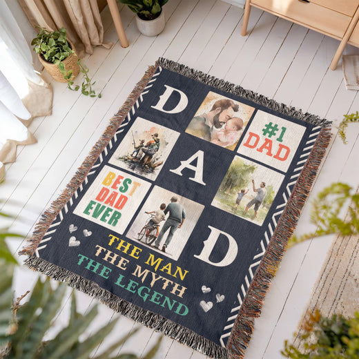 Meilleur papa du monde - Couverture tissée