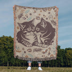 Chatons câlins - Couverture tissée