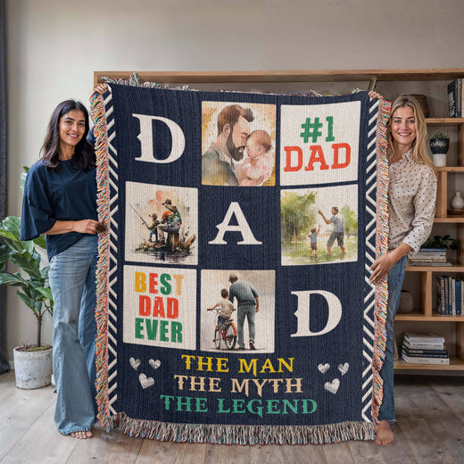 Meilleur papa du monde - Couverture tissée